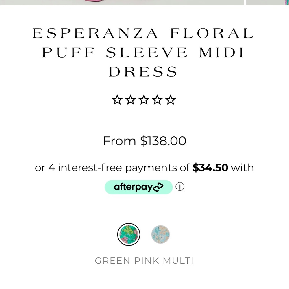 ASTR Esperanza Floral Puff Midi Dress (Worn Once) - Size Large